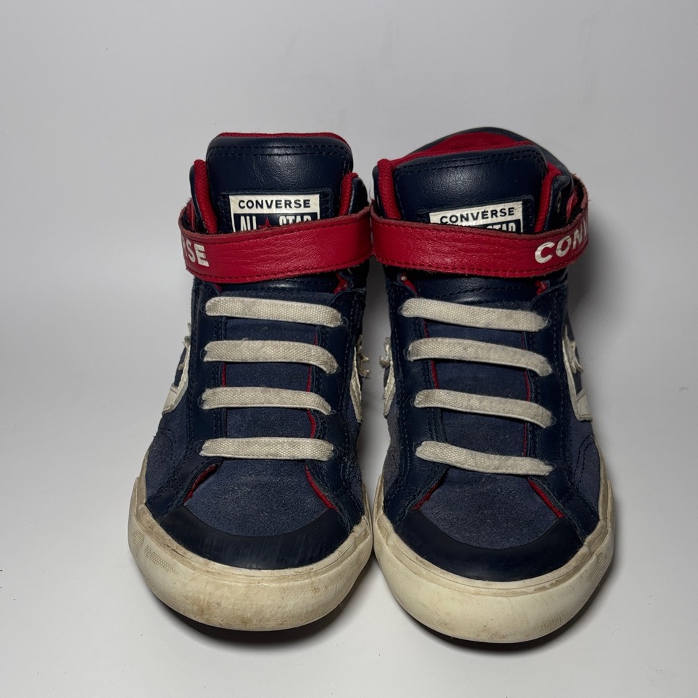 Converse Kids Navy and Red High-Top Sneakers
